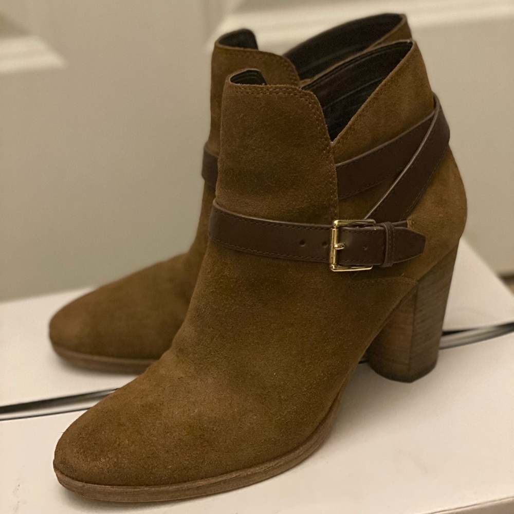 Cole Haan Brown Suede Booties